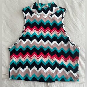Charlotte Russe Chevron Crop Top